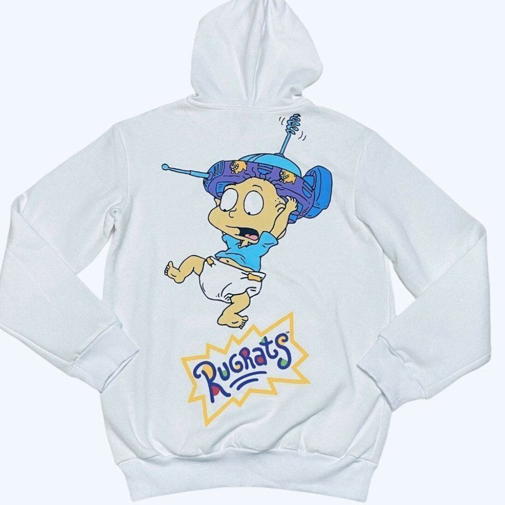 RARE NEW Nickelodeon Rugrats Men’s M‎ Hoodie Tommy Chuckie 90’s Back Graphic